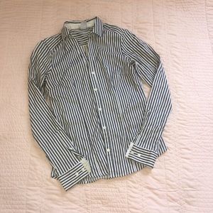 H&M Striped Button-Down Shirt Size 4